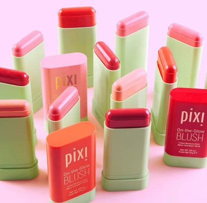 PIXI On-the-Glow Blush Stick – Pack of 3 (Ruby + Juicy + Fleur)